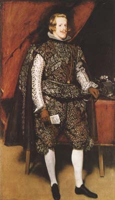 Portrait of Philip IV of Spain in Brown and Silver (mk08)